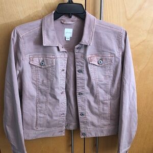 J Jill Denim Jacket never worn med large stretchy so cute